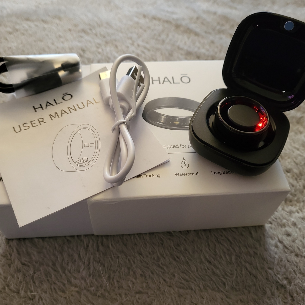 HALO Smart Ring with Charging Case - Black